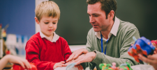 Teacher with child 