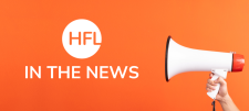 orange background and megaphone