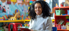 Lady in Early Years class setting