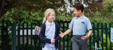 Two happy school children