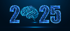Number 2025 with a brain used as the zero