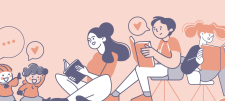 Term Times - summer 2025: Leading the way with reading fluency Illustration of people reading from books