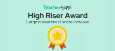 We’ve received a Teacher Tapp High Riser Award! We’ve received a Teacher Tapp High Riser Award!