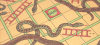 Snakes and ladders board