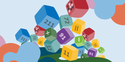 numbers on boxes in landscape