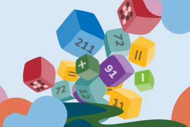 numbers on coloured blocks